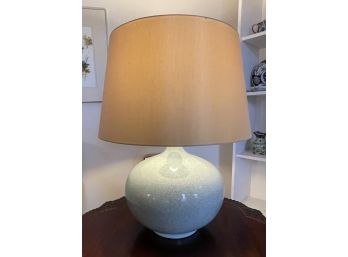 ROUND MINT GREEN PORCELAIN TABLE LAMP