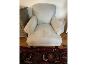 GRAY UPHOLSTERED ARMCHAIR BY DREXEL HERITAGE