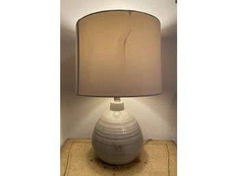 GRAY GLASS TABLE LAMP