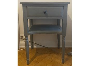 GRAY 1 DRAWER SIDE TABLE