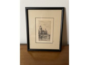 FRAMED VINTAGE PRINT 'PARIS, LA CONCIERGERIE'