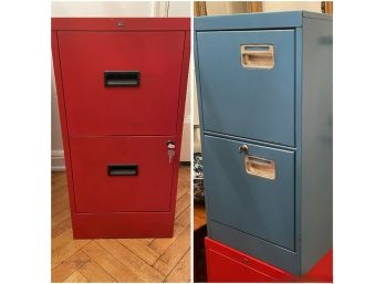 PAIR OF FILE CABINETS