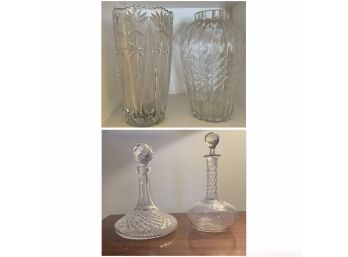 Decanter & Glass Vases