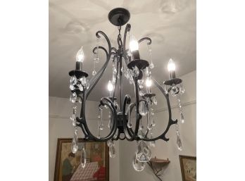 POTTERY BARN CELESTE 6 LIGHT CRYSTAL CHANDELIER