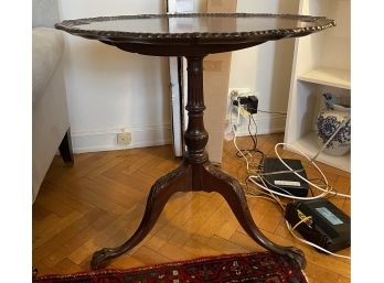 VINTAGE PIECRUST BALL AND CLAW TILT TOP TABLE