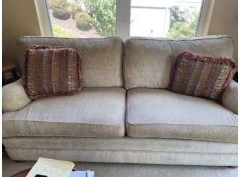 Thomasville Two Seat Beige Sofa.