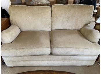 Thomasville Beige Two Cushion Love Seat.