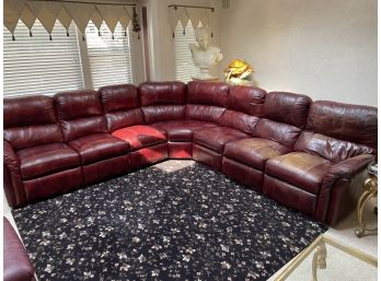 7 Pc Leather Sectional By Bassett Furniture 'elway 7'