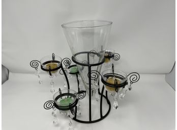 Wrought Iron 5 Flame Votive Candle Holder / Centerpiece