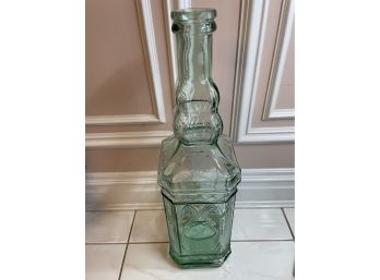 Green Glass Bottle With Dispenser Spigot