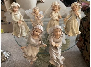 Set Of 6 Vintage Angels / Fairies