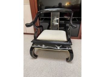 Black Lacquer Ming Style Arm Chair