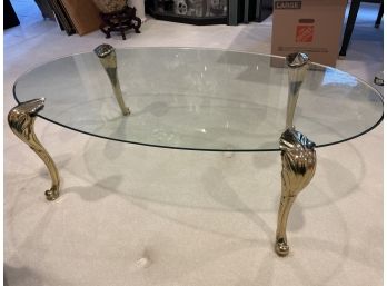 Vintage P.e. Guerin Style Glass Coffee Table