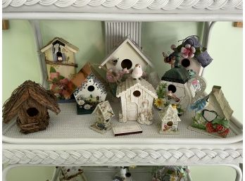 Set Of 10 Assorted Bird Houses