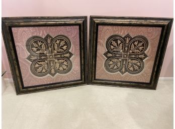 Pair Of Showbox Wall Art Frames In Ivory And Brown