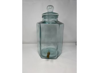 Vintage Green Glass Drink Dispenser