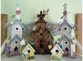 Set Of 5 Assorted Birdhouses