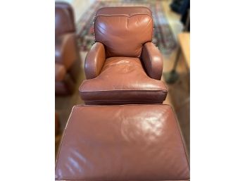 Brown Leather Spinneybeck Designed Chair With Ottoman 2 Of 2