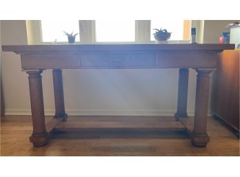 Vintage Oak Desk With Drawer