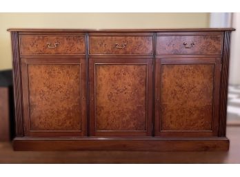 GEORGE III STYLE CREDENZA IN BURL ELM FINISH FROM BARTON SHARPE