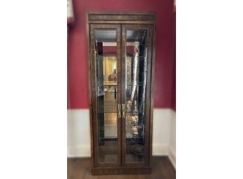 ROSEWOOD AND GLASS LIGHTED DISPLAY CABINET (2 OF 2)
