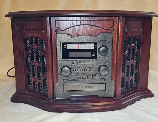 R7 It. Wooden Music Center With Recordable CD Player