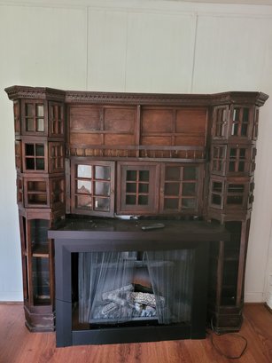 R10 Electric Dimplex Remote Controlled Fireplace With Vintage Mantle