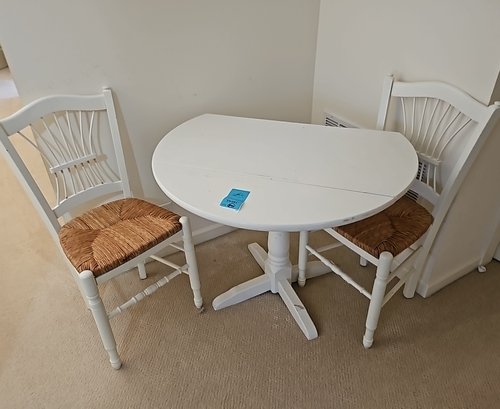 R8 Lot To Include Table And Two Chairs