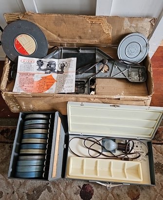 R1 Baia Movie Action Editor 16mm Deluxe Model With Film Cases And Light Bulb