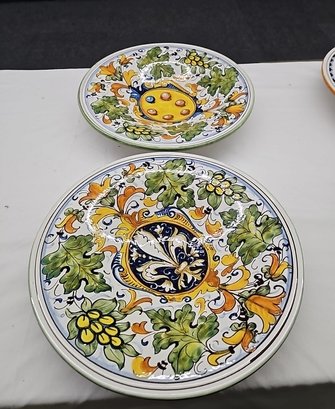 BNH Lot To Include Two Decorative Painted Dishes