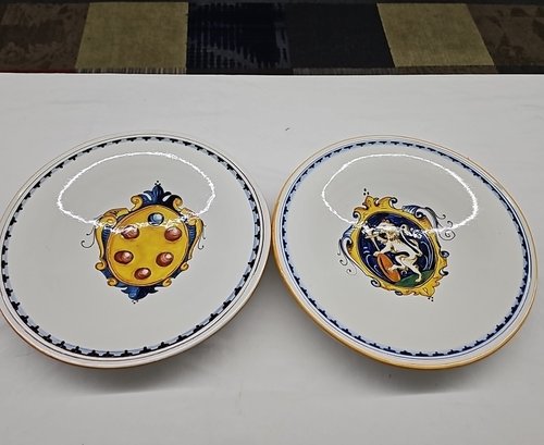 BNH Two Decorative Painted Dishes