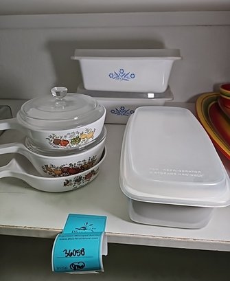 R12 Corning Ware Cornflower Loaf Pans And Corning Ware Spice Of Life  Skillets