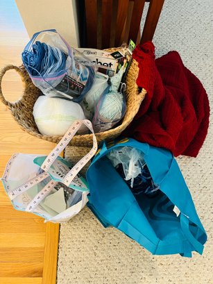 RM4 Lot Of Arts And Crafts Basket Crochet Yarn Supplies