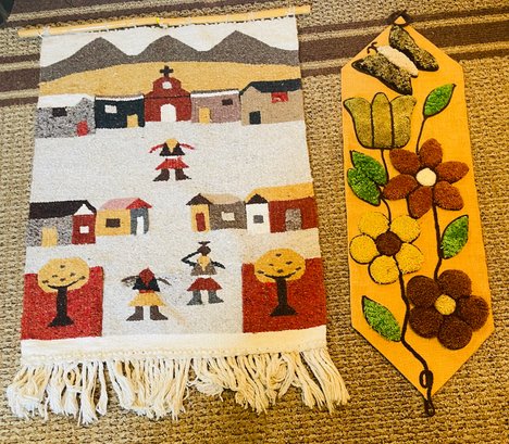 R11 Two Wall Tapestries, Handmade