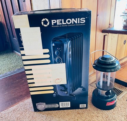 R3 Pelonis Oil Filled Radiator Heater And Coleman Lamp