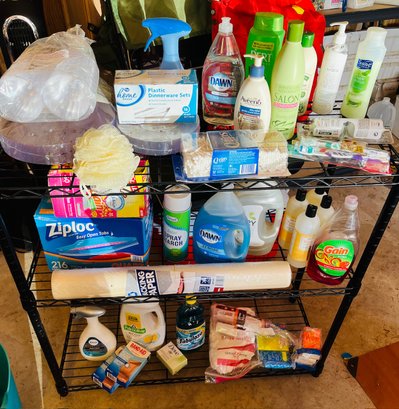 R0 Huge Lot Of Cleaning And Bathroom Supplies Soap, Toothbrushes, Tissue, Q-tips, Fabreeze, Ziplock