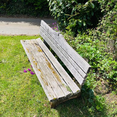 R00 Outdoor Wood Bench 5ft Wide 30in Tall
