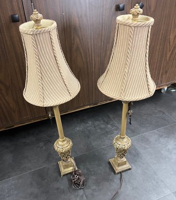 Tall Narrow Lamps Matching Set Of Two