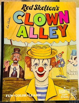 BNH Red Skelton's CLOWN ALLEY Autograph Coloring Book Copyright.1977