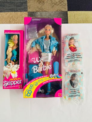 BNH Barbie Doll Tropical Skipper, Western Stampin, Wendy Doll, Mickey Mouse Mcdonald Toys