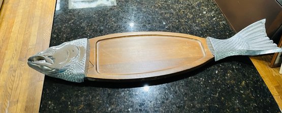 R2 Wooden Fish Tray 34in Long 9in Wide