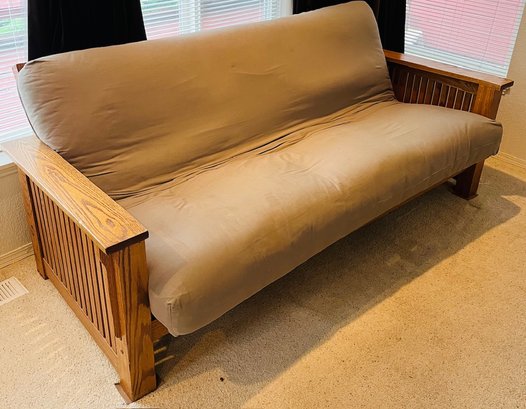 R7 Wooden Frame Futon Couch 7ft Wide 3ft Tall 3ft Deep