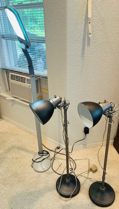 R7 Three Floor Lamps Two Adjustable Height 5ft Tall