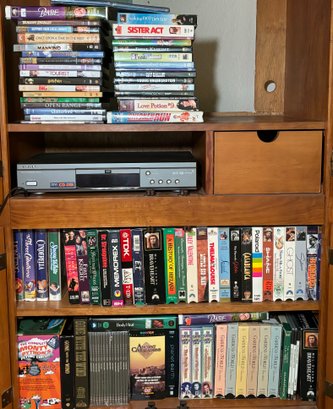 R2 Large VHS And DVD Collection To Include A Samsung DVD Player, Turned On At Time Of Lotting