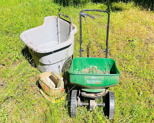 R00 Fertilizer Spreader, Yard Cart, Hand Held Spreader Garden Tools