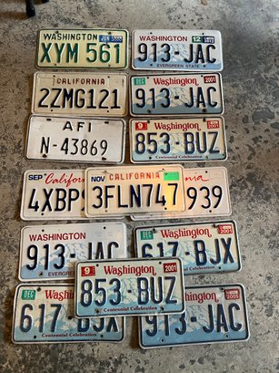 R0 Collection Of Old License Plates