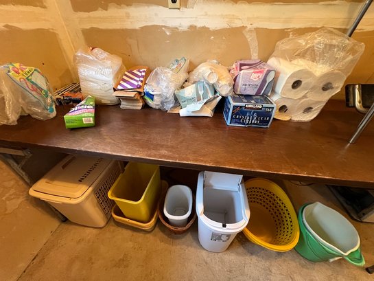 R2 Cleaning Supplies, Paper Goods, Laundry Baskets, Buckets Trash Cans, Space Heater