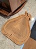 R2 Wooden Collapsible Fruit Basket, Two Wood Serving Trays, Wooden Utensil Organzier.