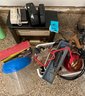 Radios, Charger, Face Shield, Refinishing Kit, Cords, Hand Saw
