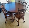 R9 Dining Room Table With Leaf And Six Chairs